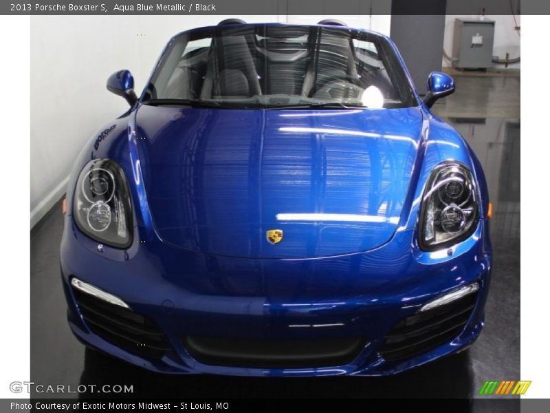 Aqua Blue Metallic / Black 2013 Porsche Boxster S