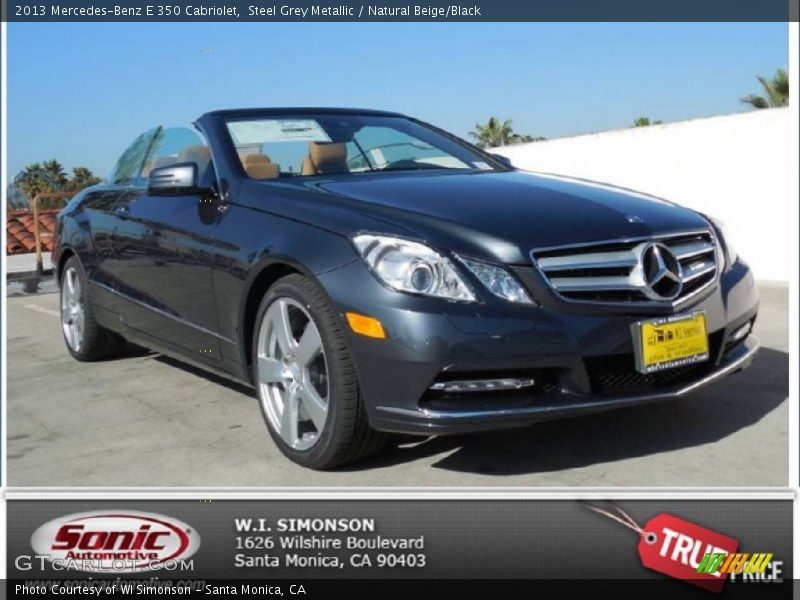 Steel Grey Metallic / Natural Beige/Black 2013 Mercedes-Benz E 350 Cabriolet