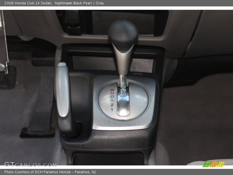 Nighthawk Black Pearl / Gray 2008 Honda Civic LX Sedan