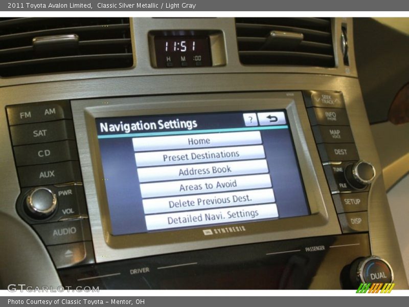Classic Silver Metallic / Light Gray 2011 Toyota Avalon Limited