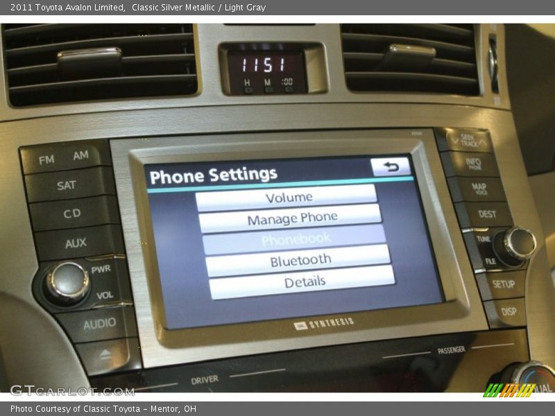 Classic Silver Metallic / Light Gray 2011 Toyota Avalon Limited