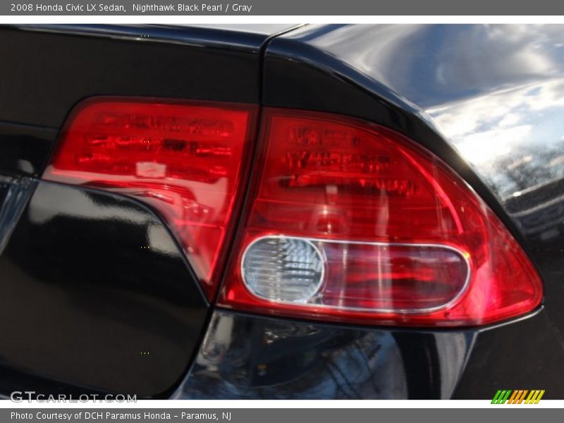 Nighthawk Black Pearl / Gray 2008 Honda Civic LX Sedan