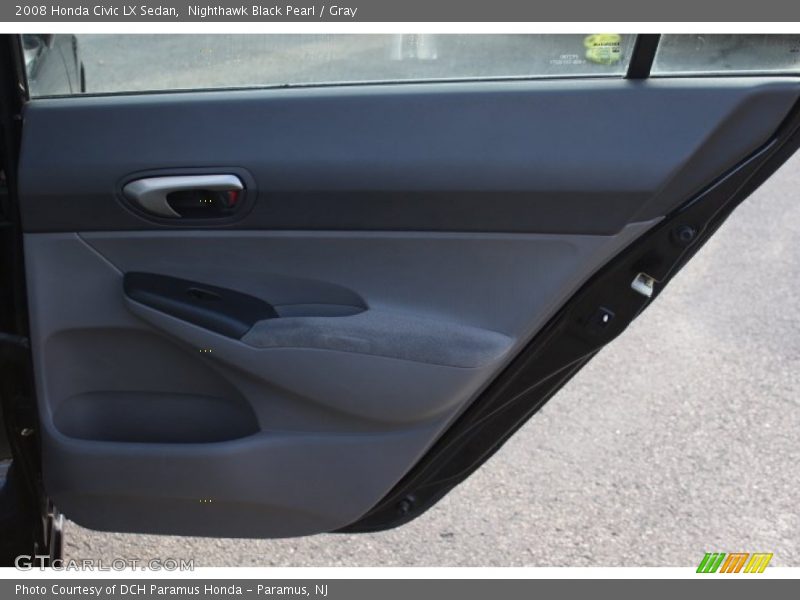 Nighthawk Black Pearl / Gray 2008 Honda Civic LX Sedan
