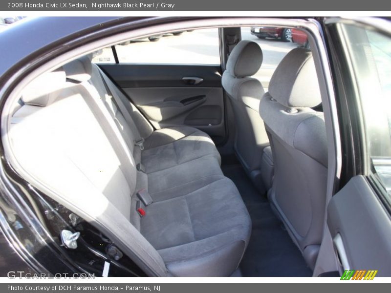 Nighthawk Black Pearl / Gray 2008 Honda Civic LX Sedan