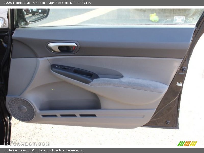 Nighthawk Black Pearl / Gray 2008 Honda Civic LX Sedan