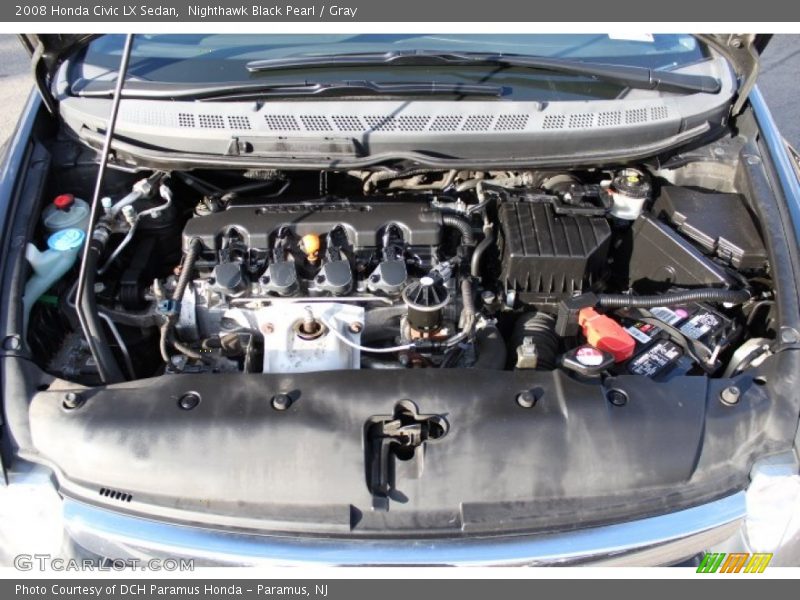 Nighthawk Black Pearl / Gray 2008 Honda Civic LX Sedan