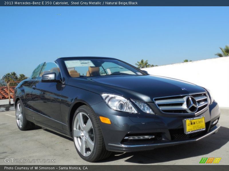 Steel Grey Metallic / Natural Beige/Black 2013 Mercedes-Benz E 350 Cabriolet