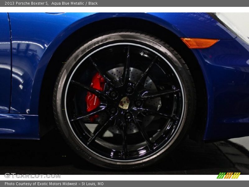 Aqua Blue Metallic / Black 2013 Porsche Boxster S