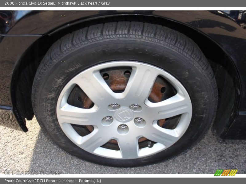 Nighthawk Black Pearl / Gray 2008 Honda Civic LX Sedan