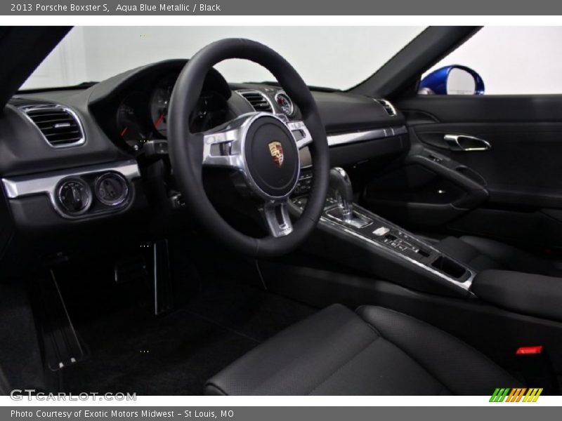 Aqua Blue Metallic / Black 2013 Porsche Boxster S