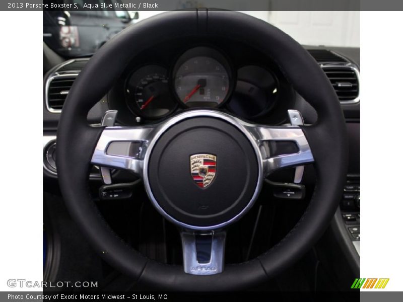 Aqua Blue Metallic / Black 2013 Porsche Boxster S