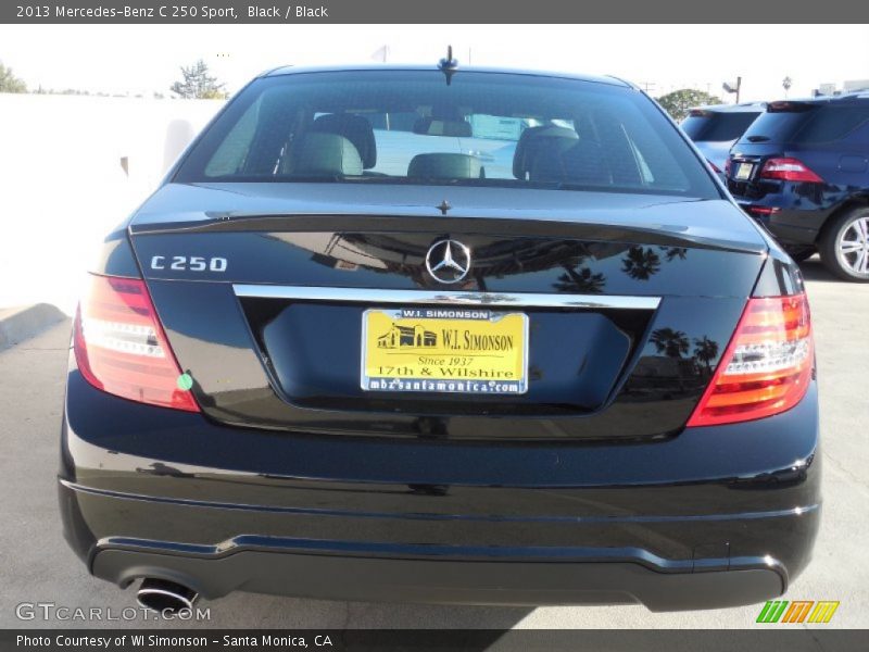 Black / Black 2013 Mercedes-Benz C 250 Sport
