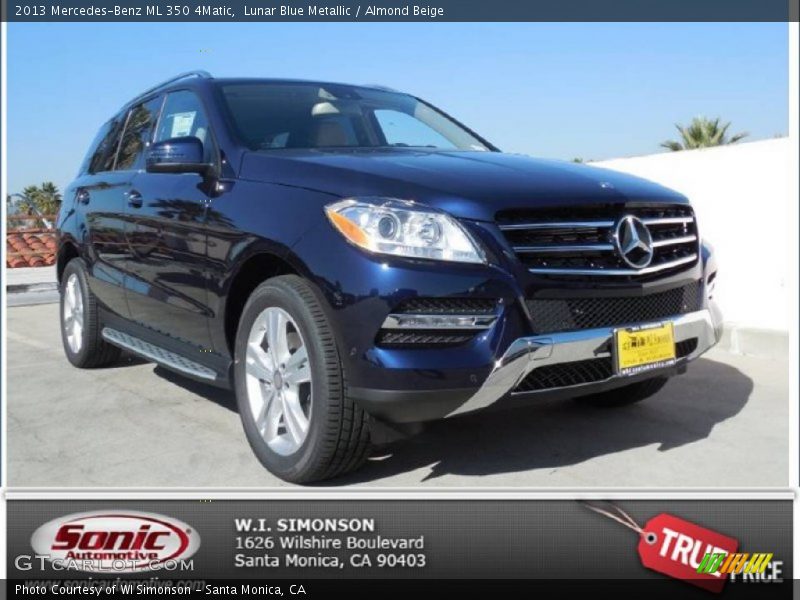 Lunar Blue Metallic / Almond Beige 2013 Mercedes-Benz ML 350 4Matic