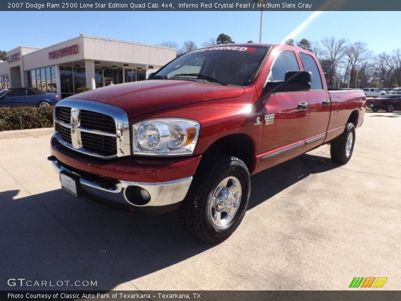 Inferno Red Crystal Pearl / Medium Slate Gray 2007 Dodge Ram 2500 Lone Star Edition Quad Cab 4x4