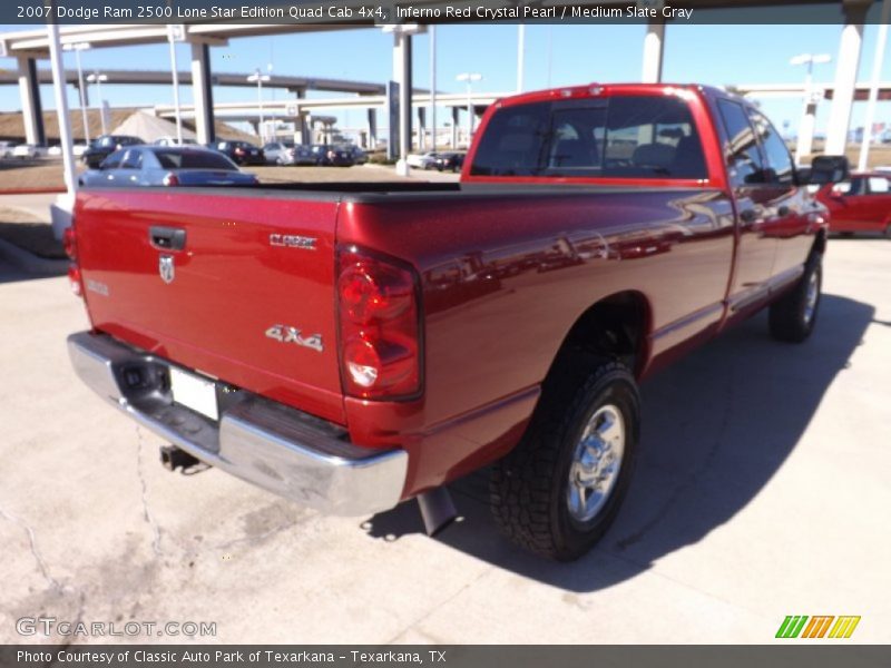 Inferno Red Crystal Pearl / Medium Slate Gray 2007 Dodge Ram 2500 Lone Star Edition Quad Cab 4x4