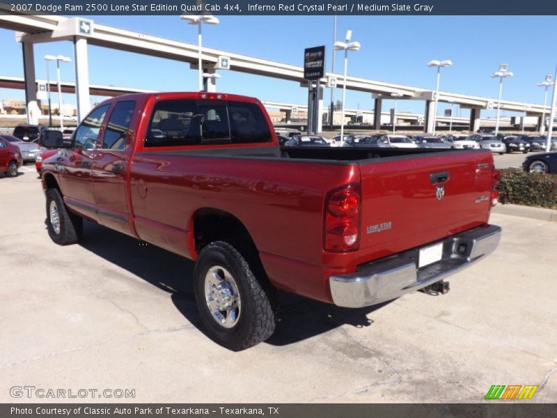 Inferno Red Crystal Pearl / Medium Slate Gray 2007 Dodge Ram 2500 Lone Star Edition Quad Cab 4x4