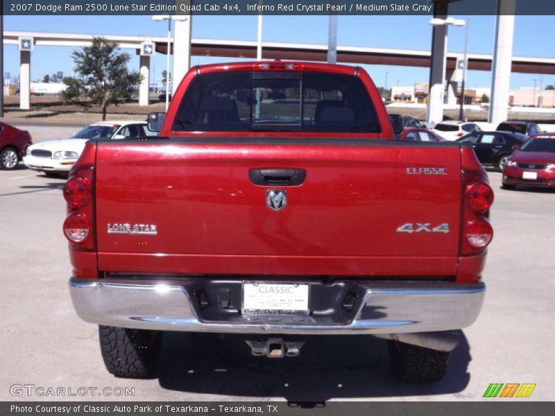 Inferno Red Crystal Pearl / Medium Slate Gray 2007 Dodge Ram 2500 Lone Star Edition Quad Cab 4x4