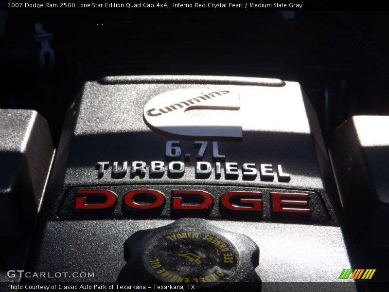 Inferno Red Crystal Pearl / Medium Slate Gray 2007 Dodge Ram 2500 Lone Star Edition Quad Cab 4x4