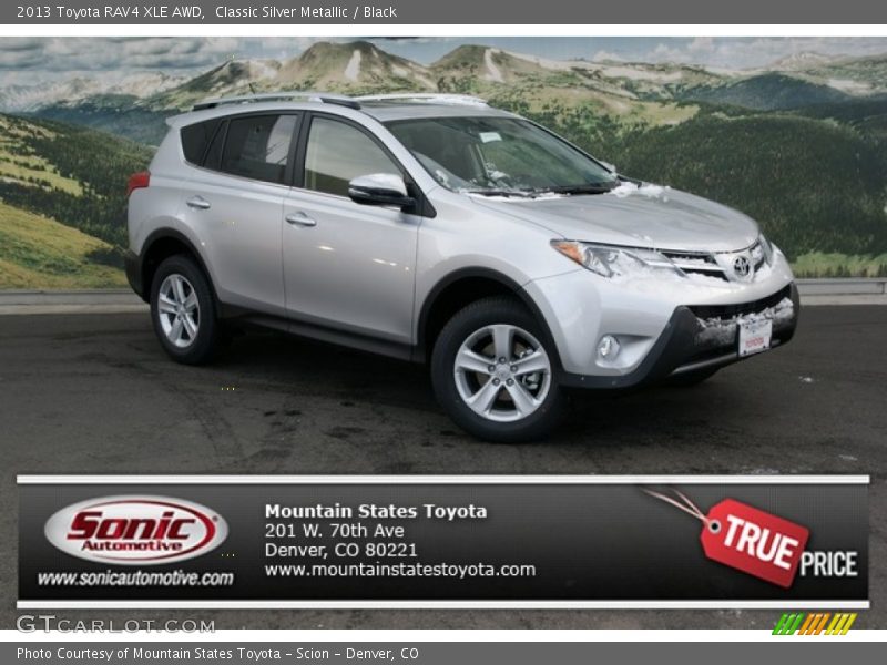Classic Silver Metallic / Black 2013 Toyota RAV4 XLE AWD