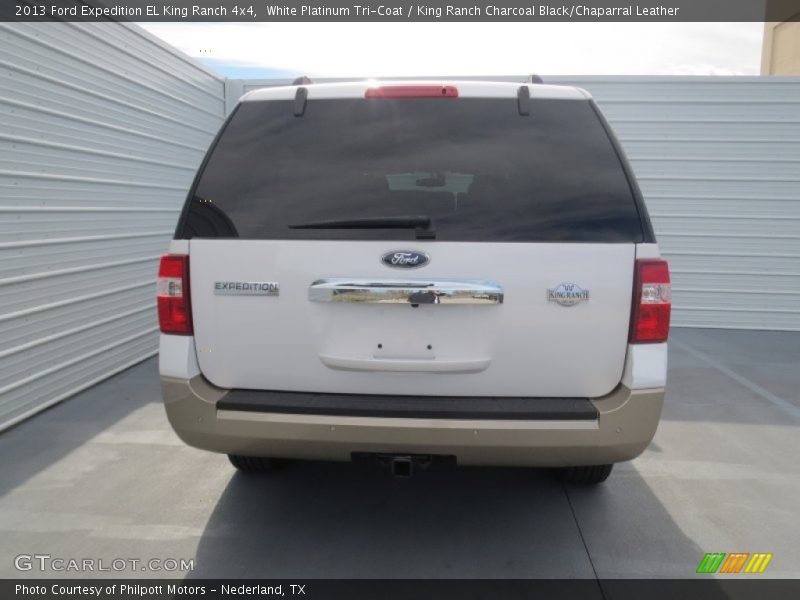 White Platinum Tri-Coat / King Ranch Charcoal Black/Chaparral Leather 2013 Ford Expedition EL King Ranch 4x4