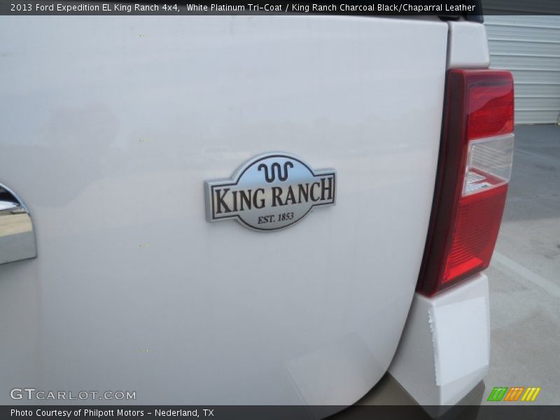 White Platinum Tri-Coat / King Ranch Charcoal Black/Chaparral Leather 2013 Ford Expedition EL King Ranch 4x4