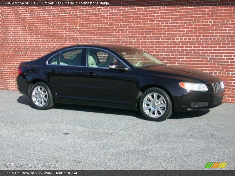 Ember Black Metallic / Sandstone Beige 2009 Volvo S80 3.2