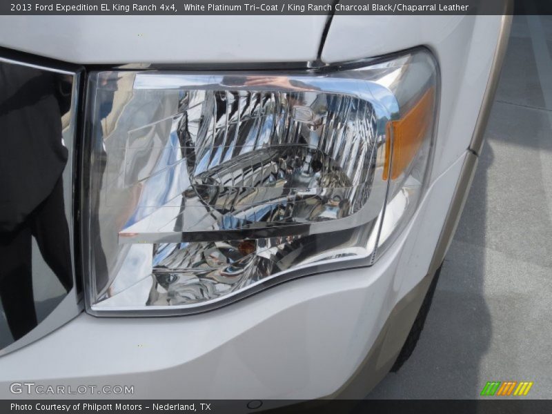 White Platinum Tri-Coat / King Ranch Charcoal Black/Chaparral Leather 2013 Ford Expedition EL King Ranch 4x4