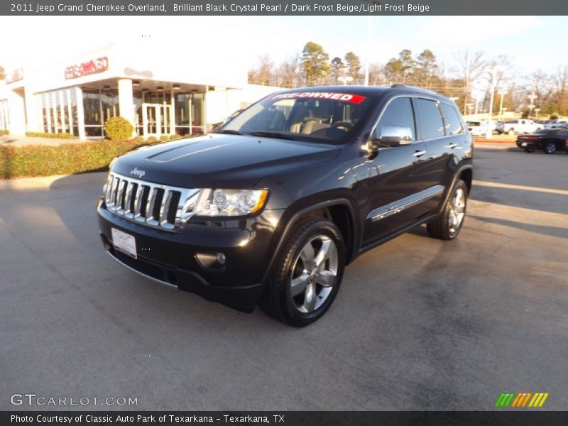 Brilliant Black Crystal Pearl / Dark Frost Beige/Light Frost Beige 2011 Jeep Grand Cherokee Overland
