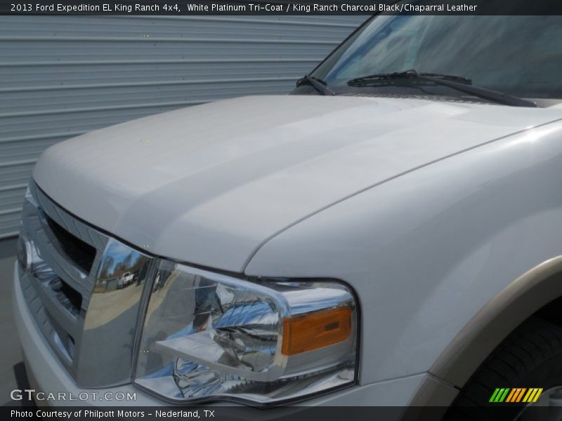White Platinum Tri-Coat / King Ranch Charcoal Black/Chaparral Leather 2013 Ford Expedition EL King Ranch 4x4