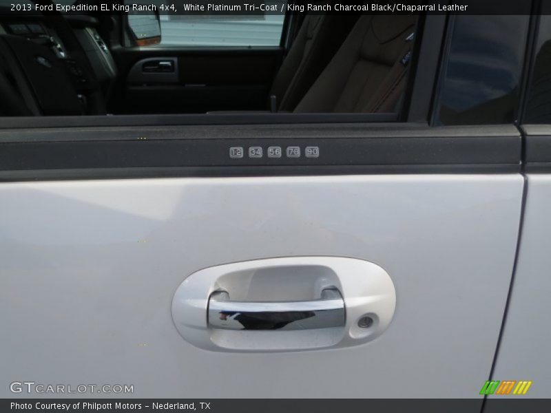 White Platinum Tri-Coat / King Ranch Charcoal Black/Chaparral Leather 2013 Ford Expedition EL King Ranch 4x4