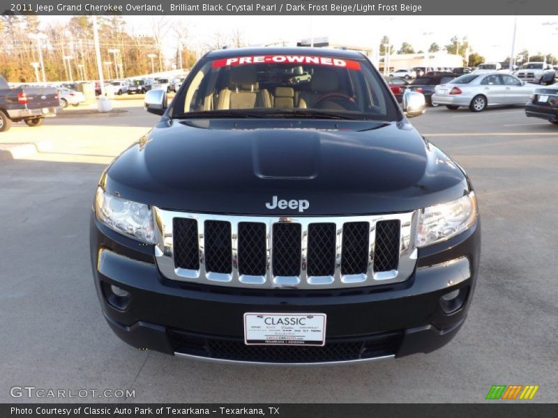 Brilliant Black Crystal Pearl / Dark Frost Beige/Light Frost Beige 2011 Jeep Grand Cherokee Overland