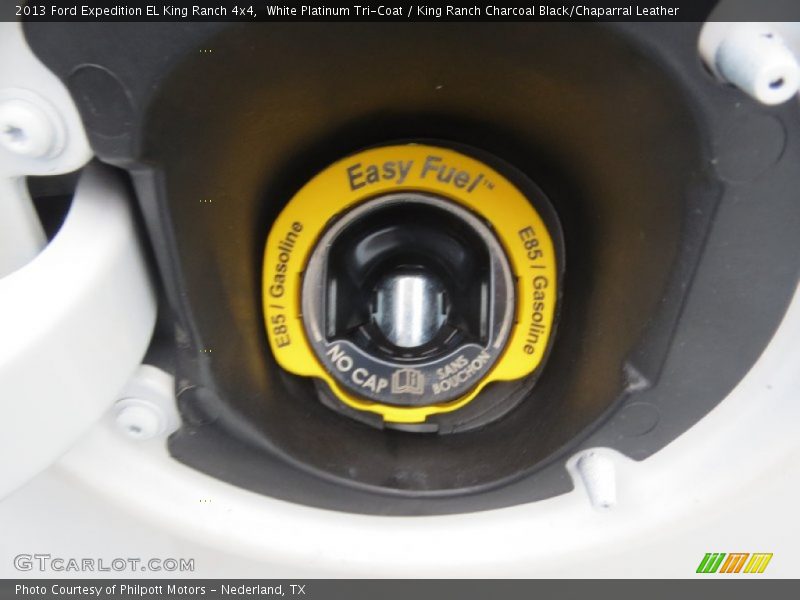 White Platinum Tri-Coat / King Ranch Charcoal Black/Chaparral Leather 2013 Ford Expedition EL King Ranch 4x4