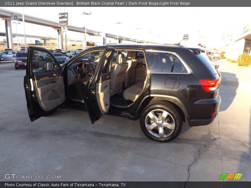 Brilliant Black Crystal Pearl / Dark Frost Beige/Light Frost Beige 2011 Jeep Grand Cherokee Overland