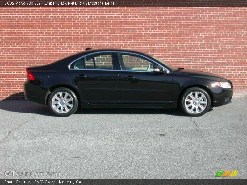 Ember Black Metallic / Sandstone Beige 2009 Volvo S80 3.2