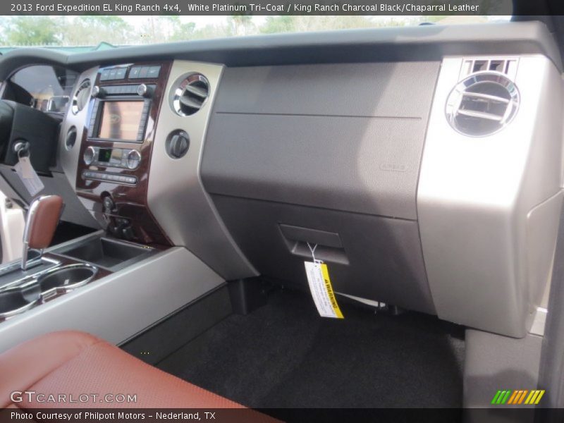 White Platinum Tri-Coat / King Ranch Charcoal Black/Chaparral Leather 2013 Ford Expedition EL King Ranch 4x4