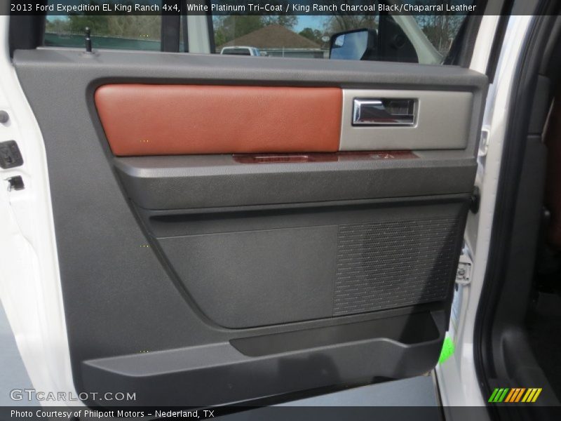 White Platinum Tri-Coat / King Ranch Charcoal Black/Chaparral Leather 2013 Ford Expedition EL King Ranch 4x4