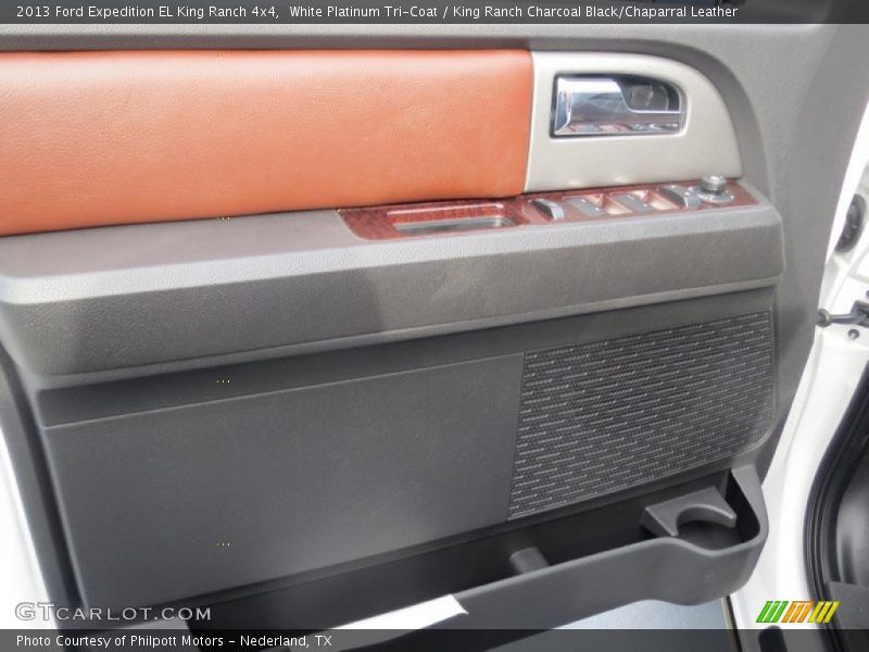 White Platinum Tri-Coat / King Ranch Charcoal Black/Chaparral Leather 2013 Ford Expedition EL King Ranch 4x4