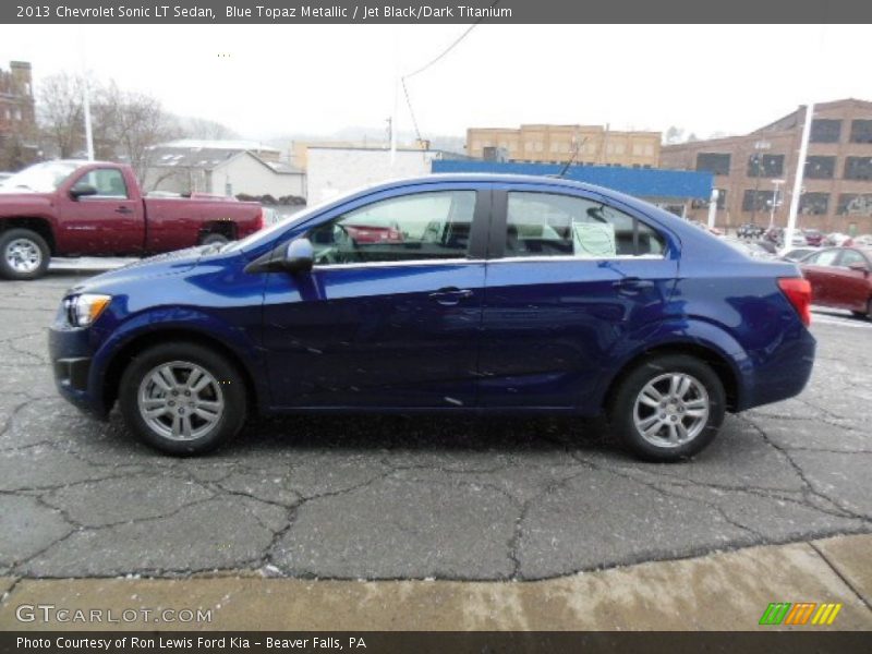 Blue Topaz Metallic / Jet Black/Dark Titanium 2013 Chevrolet Sonic LT Sedan