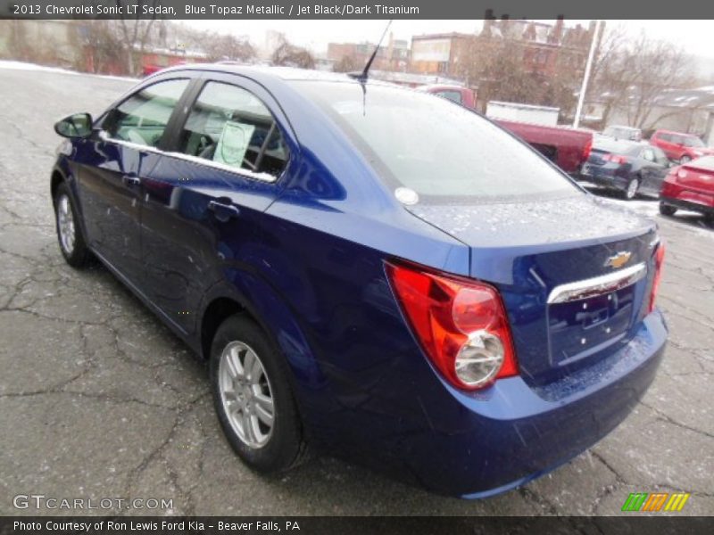 Blue Topaz Metallic / Jet Black/Dark Titanium 2013 Chevrolet Sonic LT Sedan