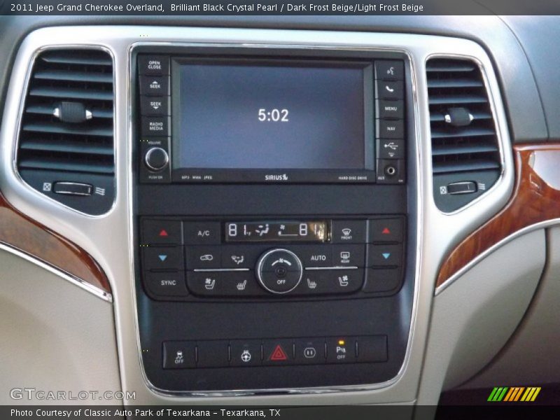 Brilliant Black Crystal Pearl / Dark Frost Beige/Light Frost Beige 2011 Jeep Grand Cherokee Overland