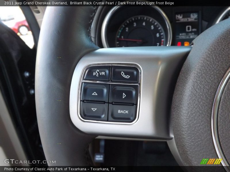 Brilliant Black Crystal Pearl / Dark Frost Beige/Light Frost Beige 2011 Jeep Grand Cherokee Overland