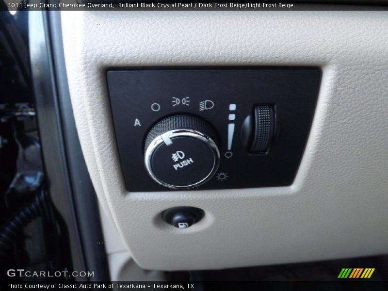 Brilliant Black Crystal Pearl / Dark Frost Beige/Light Frost Beige 2011 Jeep Grand Cherokee Overland