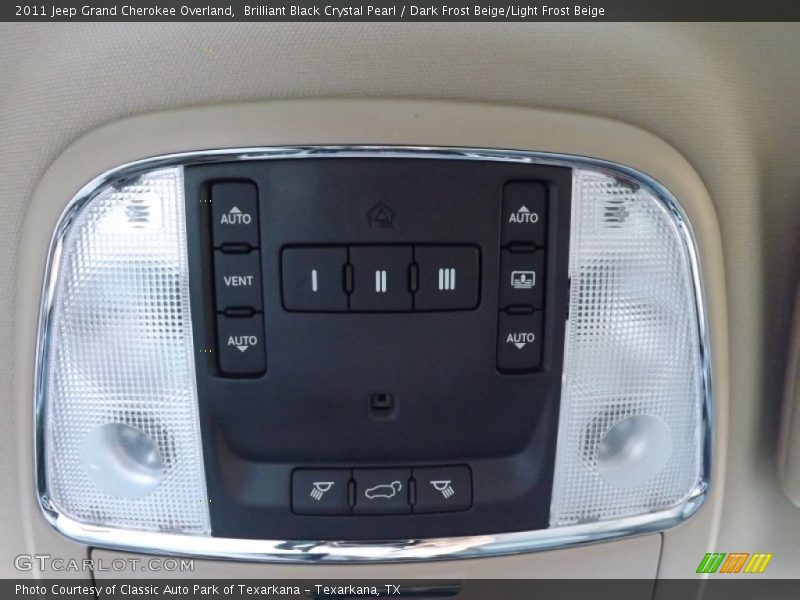 Brilliant Black Crystal Pearl / Dark Frost Beige/Light Frost Beige 2011 Jeep Grand Cherokee Overland