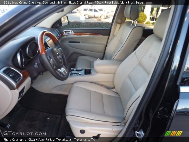 Brilliant Black Crystal Pearl / Dark Frost Beige/Light Frost Beige 2011 Jeep Grand Cherokee Overland