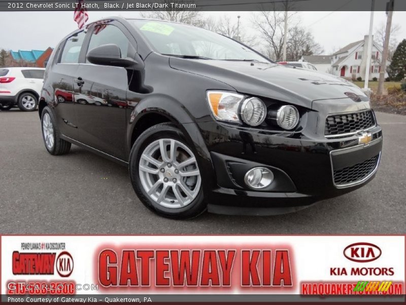 Black / Jet Black/Dark Titanium 2012 Chevrolet Sonic LT Hatch