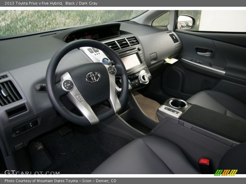 Black / Dark Gray 2013 Toyota Prius v Five Hybrid