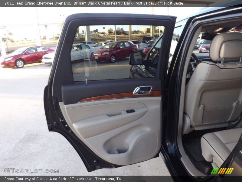 Brilliant Black Crystal Pearl / Dark Frost Beige/Light Frost Beige 2011 Jeep Grand Cherokee Overland