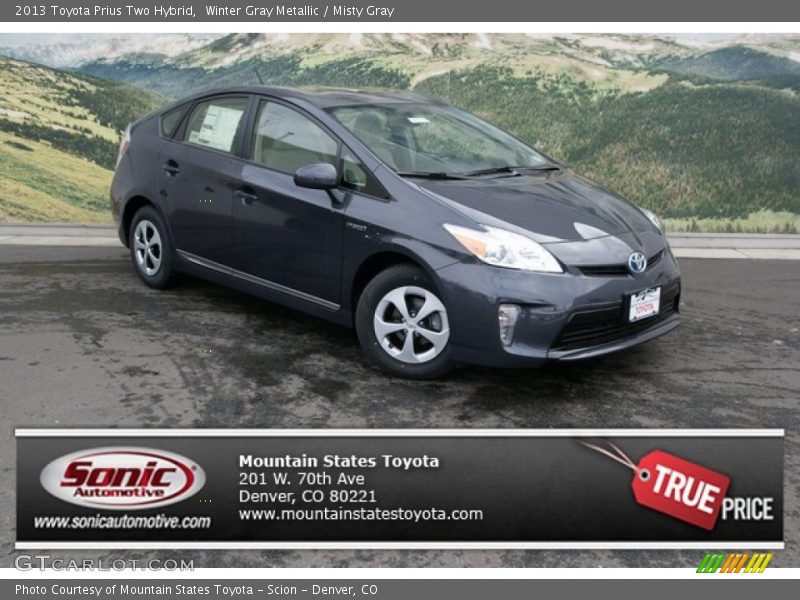 Winter Gray Metallic / Misty Gray 2013 Toyota Prius Two Hybrid