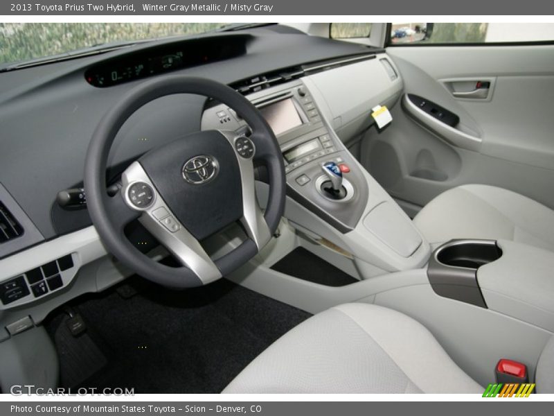Winter Gray Metallic / Misty Gray 2013 Toyota Prius Two Hybrid
