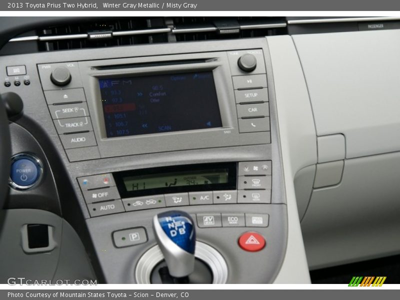 Winter Gray Metallic / Misty Gray 2013 Toyota Prius Two Hybrid
